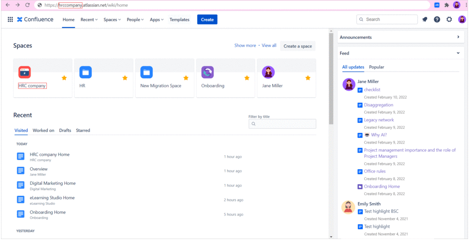 Course after import to a new instance: courses in Confluence space