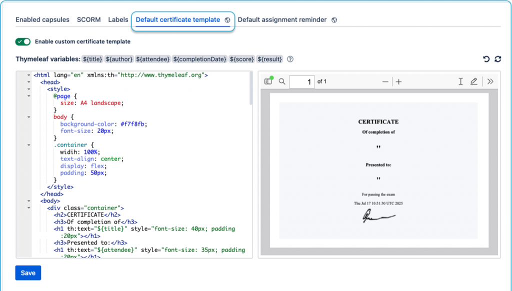 easy to make certificate 