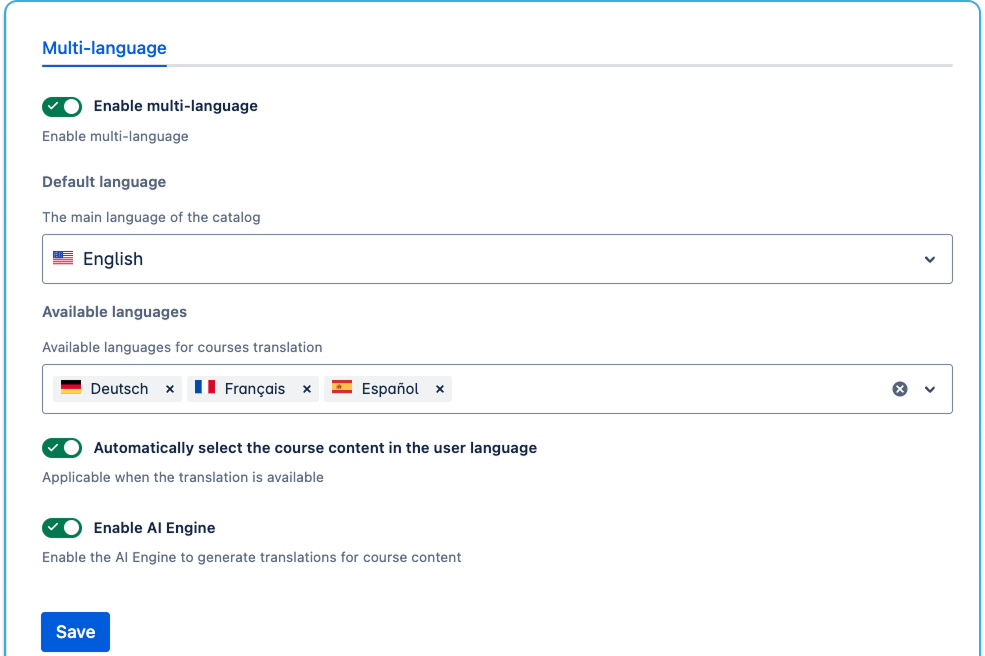 course translation 