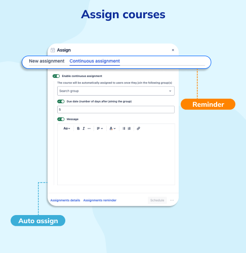 Assign Courses
