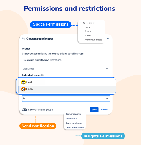 Permissions and restirictions