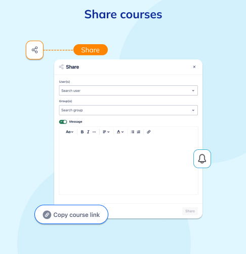 Share courses