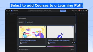 Select to add Courses to a Learning Path